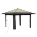 Gazebo zonder Zijwand 3,3 x 3,3 m Crème en Antraciet