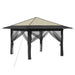 Gazebo met 4 Zijwanden 3,3 x 3,3 m Crème en Antraciet