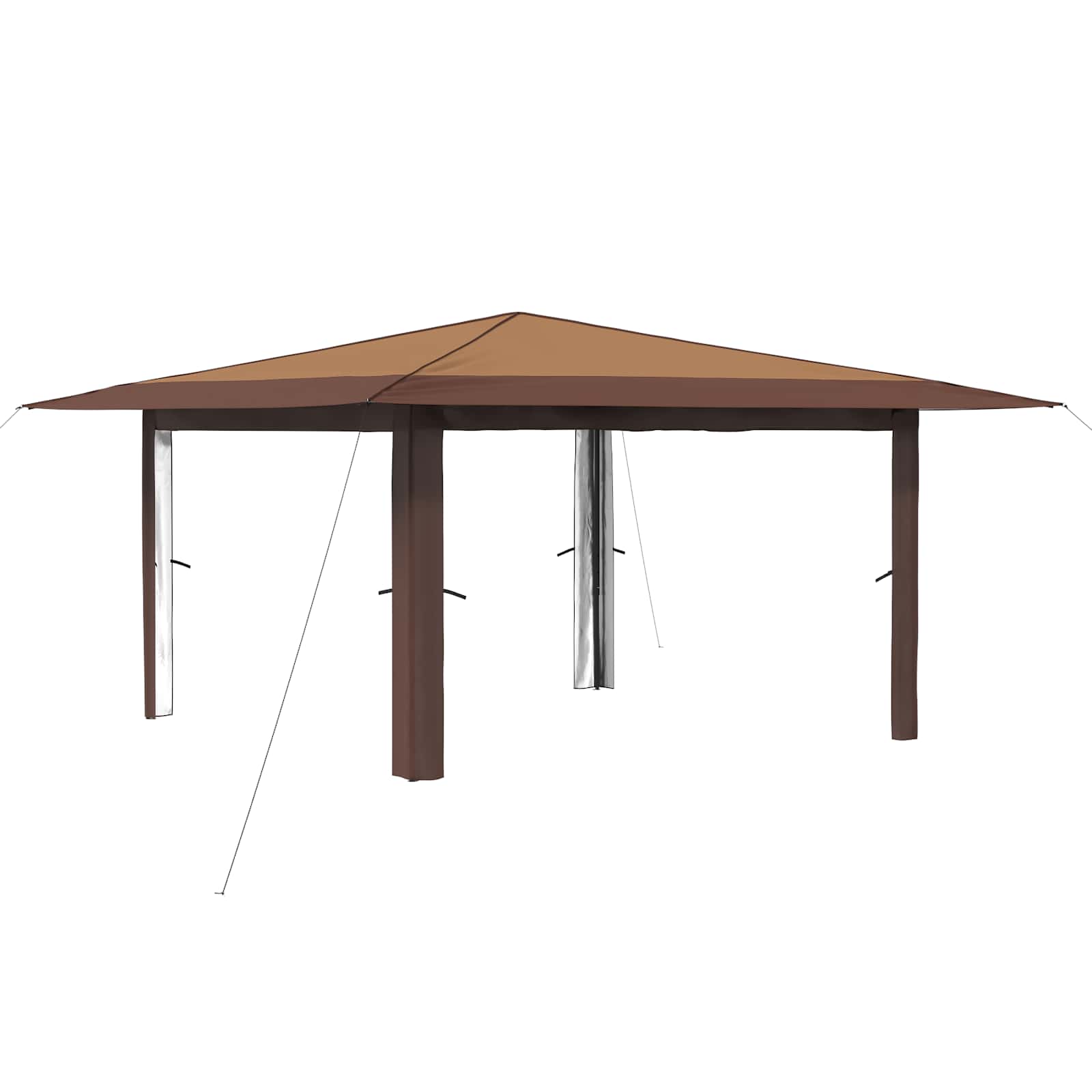 Paviljoen zonder Zijwand 4 x 4 m Beige en Bruin