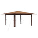 Paviljoen zonder Zijwand 4 x 4 m Beige en Bruin