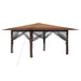 Paviljoen met 4 Zijwanden 4 x 4 m Beige en Bruin