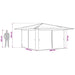 Paviljoen met 4 Zijwanden 4 x 4 m