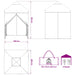 Tent met 4 Zijwanden 2 x 2 m Leger Camouflage