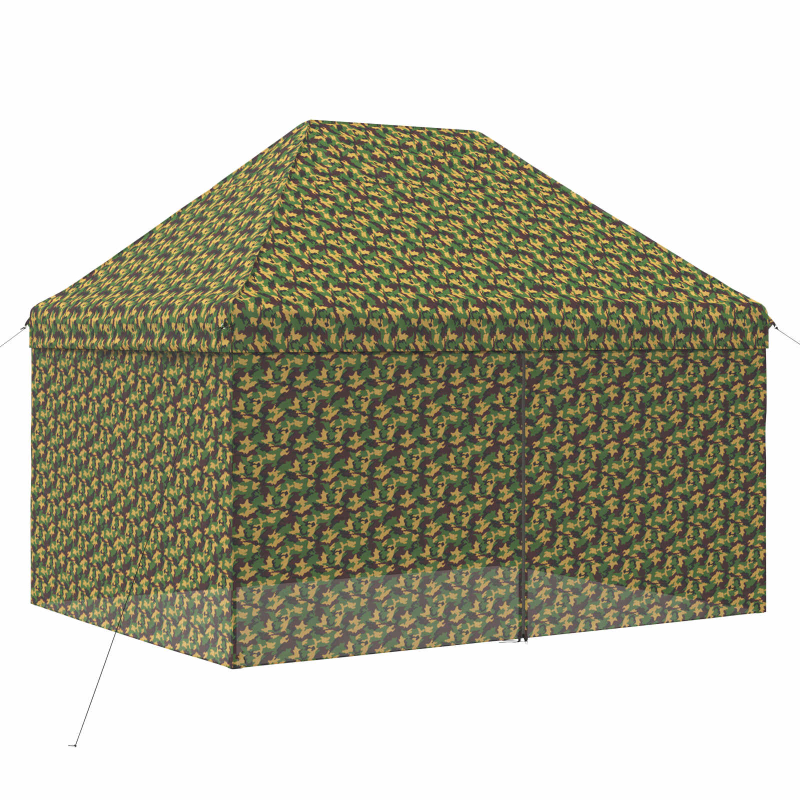 Tent met 4 Zijwanden 2,9 x 4,3 m Leger Camouflage