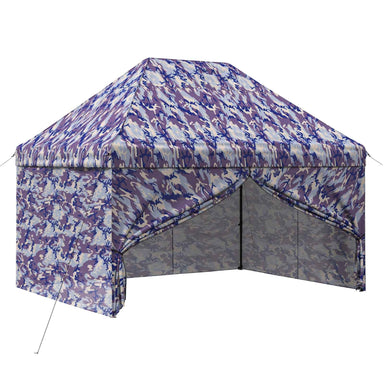 Pop-up Gazebo met 4 Zijwanden 2,9 x 4,3 m Blauw Camouflage