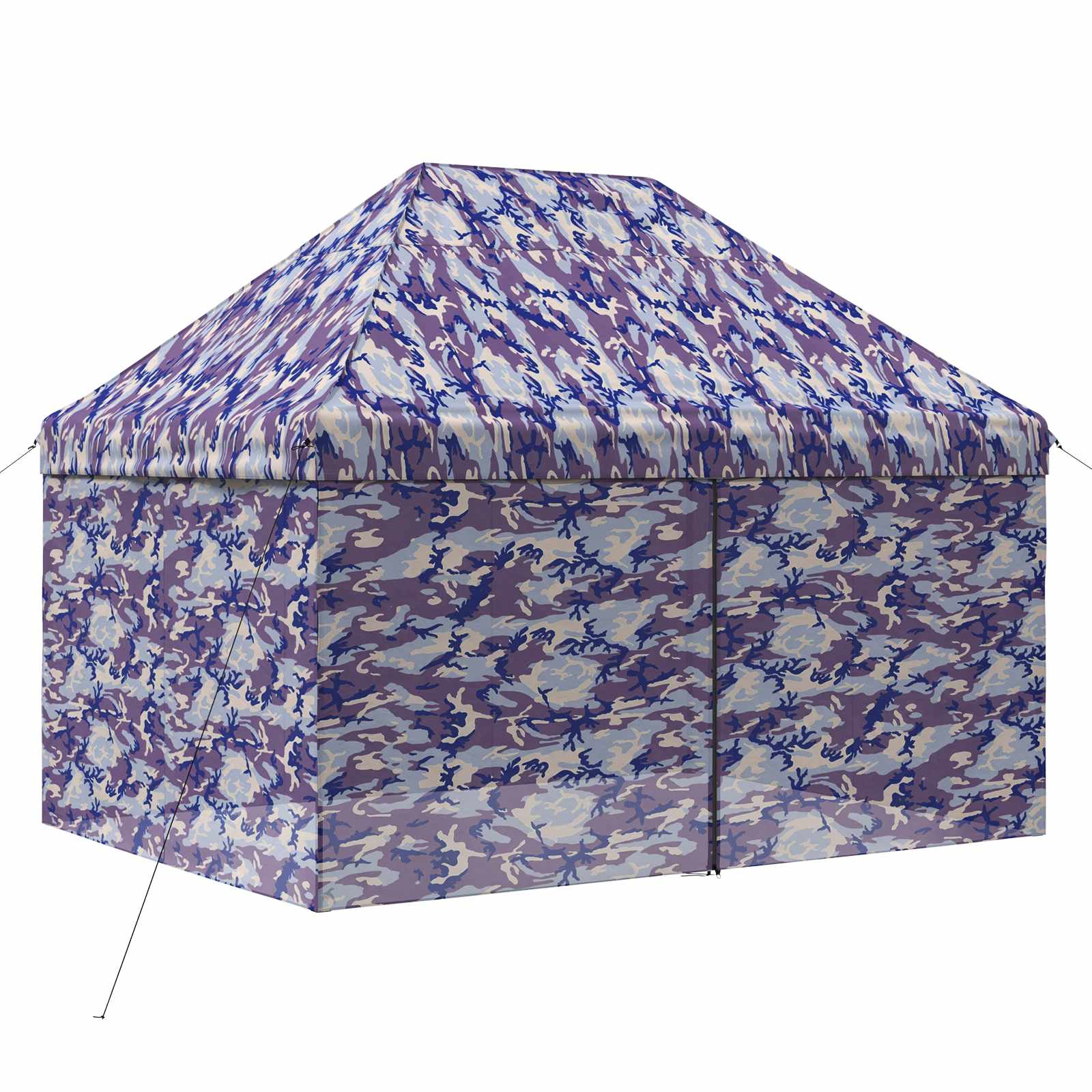 Pop-up Gazebo met 4 Zijwanden 2,9 x 4,3 m Blauw Camouflage