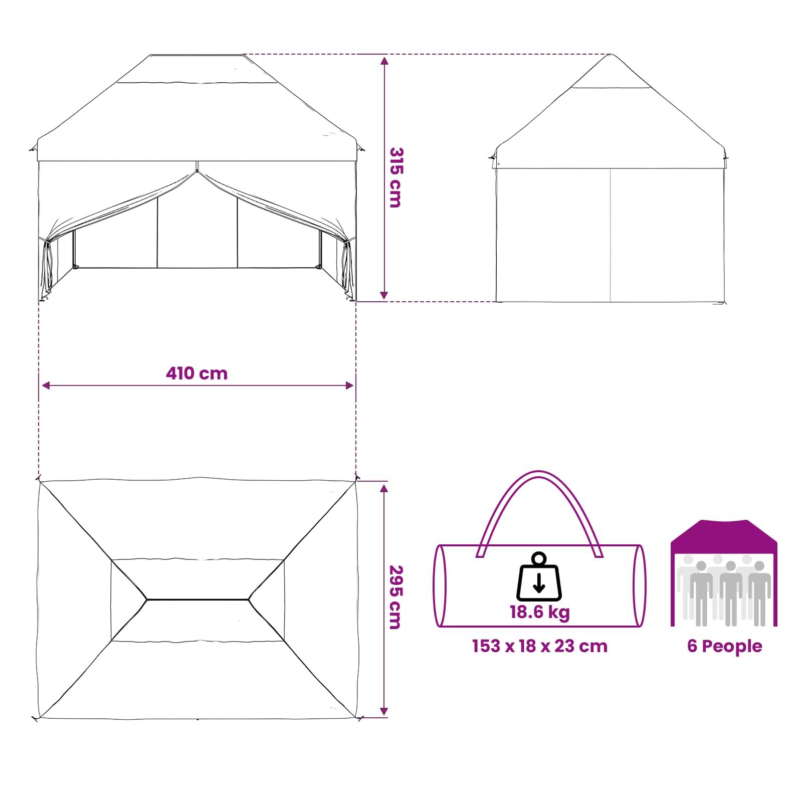 Pop-up Gazebo met 4 Zijwanden 3 x 4 m Bos Camouflage