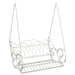 Schommelbank Staal 109 x 75 x 59 cm Antiek wit