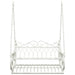 Schommelbank Staal 109 x 75 x 59 cm Antiek wit