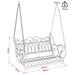 Schommelbank Staal 109 x 75 x 59 cm Antiek wit