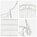 Schommelbank Staal 115 x 61 x 63 cm Antiek wit