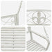 Schommelbank Staal 71,5 x 59 x 55 cm Antiek wit