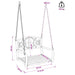 Schommelbank Staal 71,5 x 59 x 55 cm Antiek wit