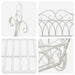 Schommelbank Staal 112 x 60 x 126,5 cm Antiek wit