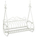 Schommelbank Staal 112 x 60 x 126,5 cm Antiek wit
