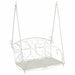 Schommelbank Staal 105,5 x 61 x 56 cm Antiek wit
