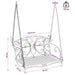 Schommelbank Staal 105,5 x 61 x 56 cm Antiek wit