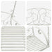 Schommelbank Staal 110 x 52,5 x 47 cm Antiek wit