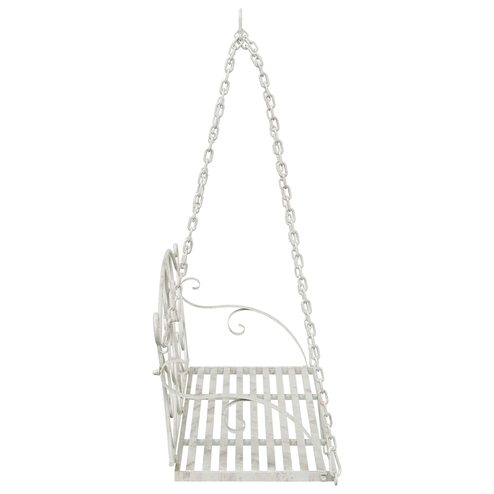 Schommelbank Staal 110 x 52,5 x 47 cm Antiek wit