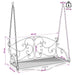 Schommelbank Staal 110 x 52,5 x 47 cm Antiek wit
