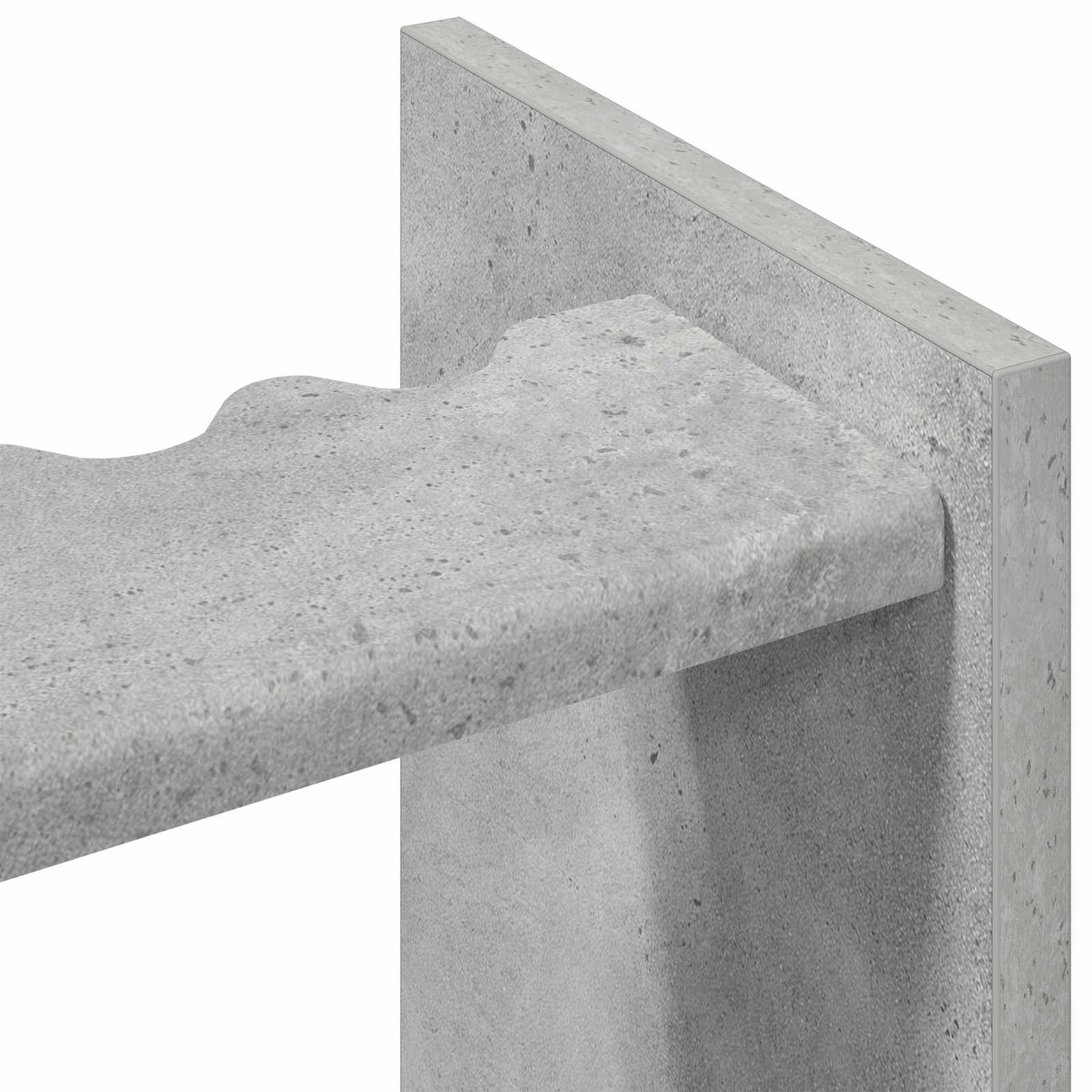 Biljartkeu standaard Bewerkt hout 60 x 20 x 57 cm Betongrijs