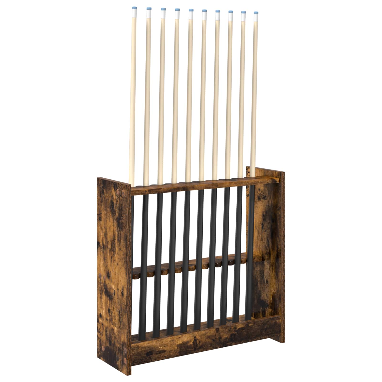 Biljartkeu standaard Bewerkt hout 60 x 20 x 57 cm Gerookt eiken