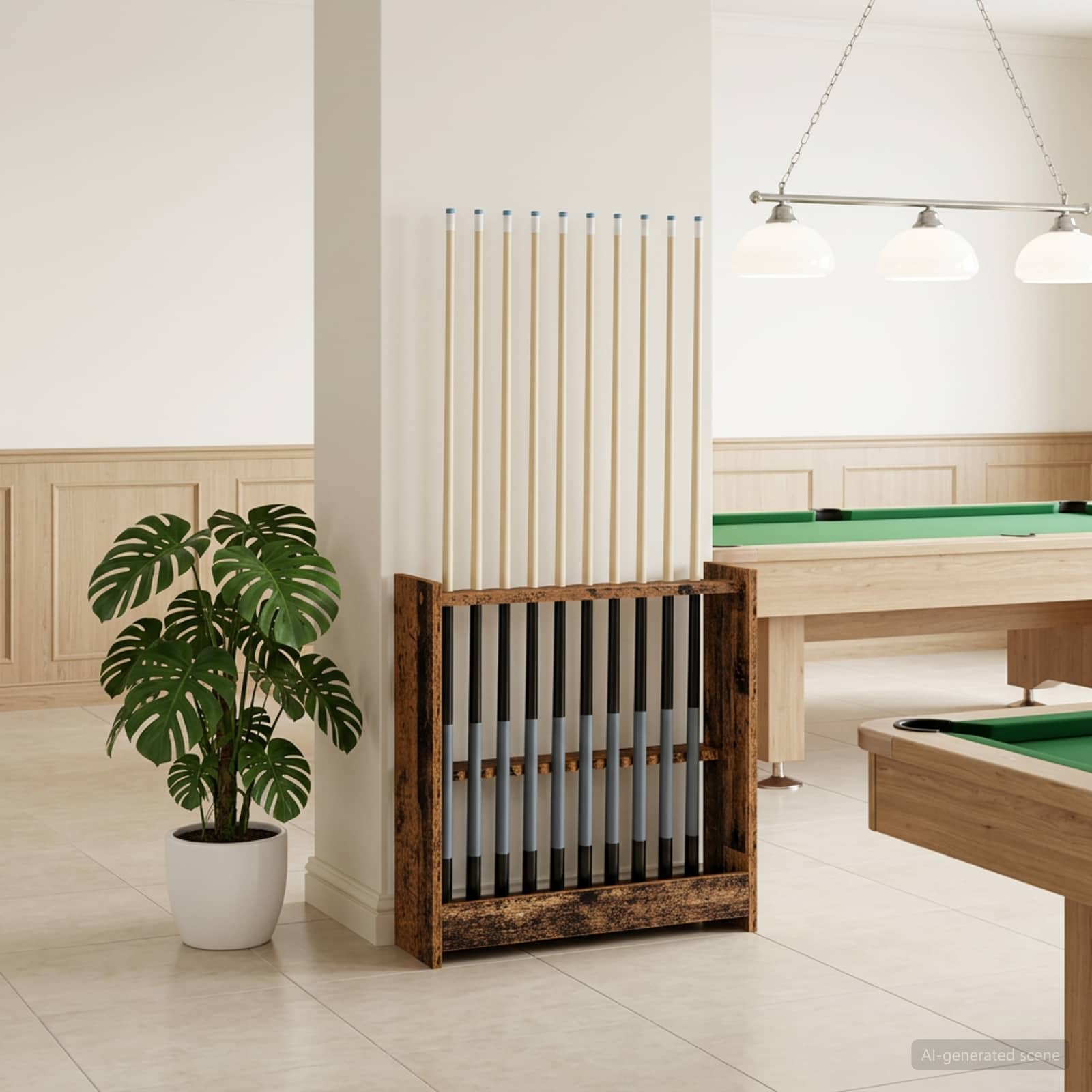 Biljartkeu standaard Bewerkt hout 60 x 20 x 57 cm Oud hout