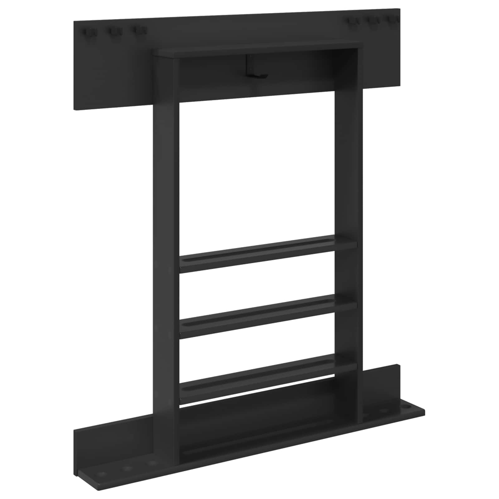 Biljartkeu standaard Bewerkt hout 93 x 12 x 103 cm Zwart