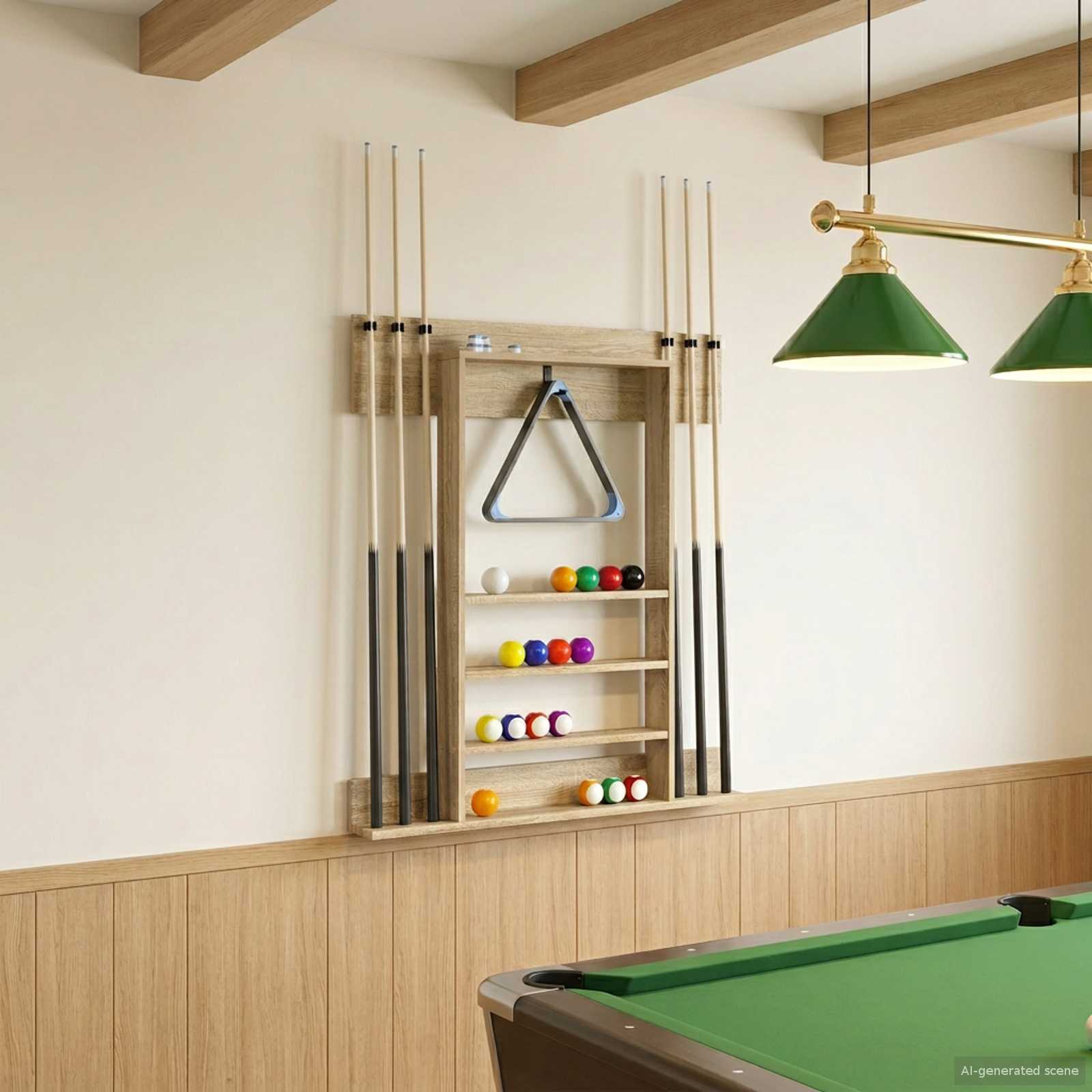Biljartkeu standaard Bewerkt hout 93 x 12 x 103 cm Sonoma
