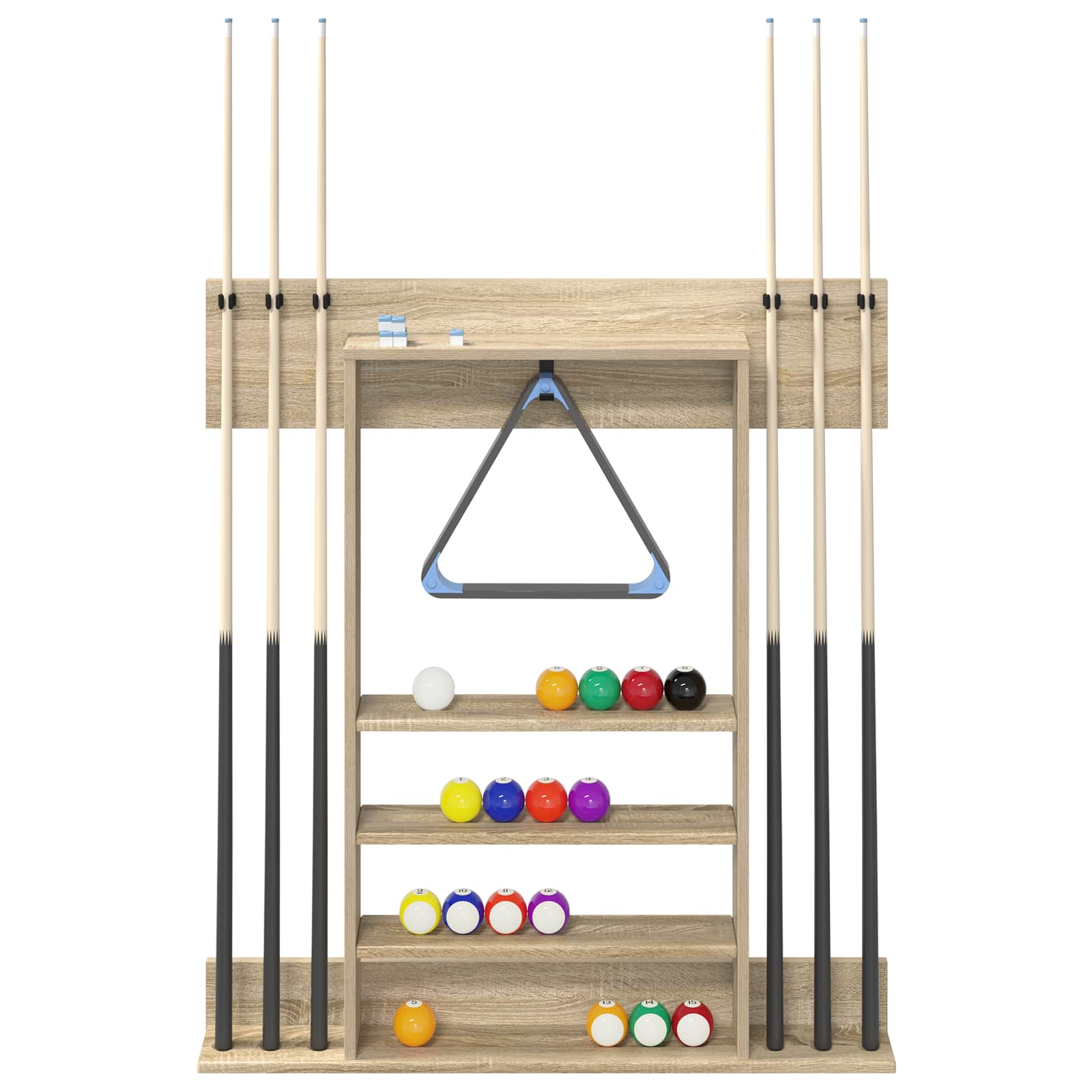Biljartkeu standaard Bewerkt hout 93 x 12 x 103 cm Sonoma