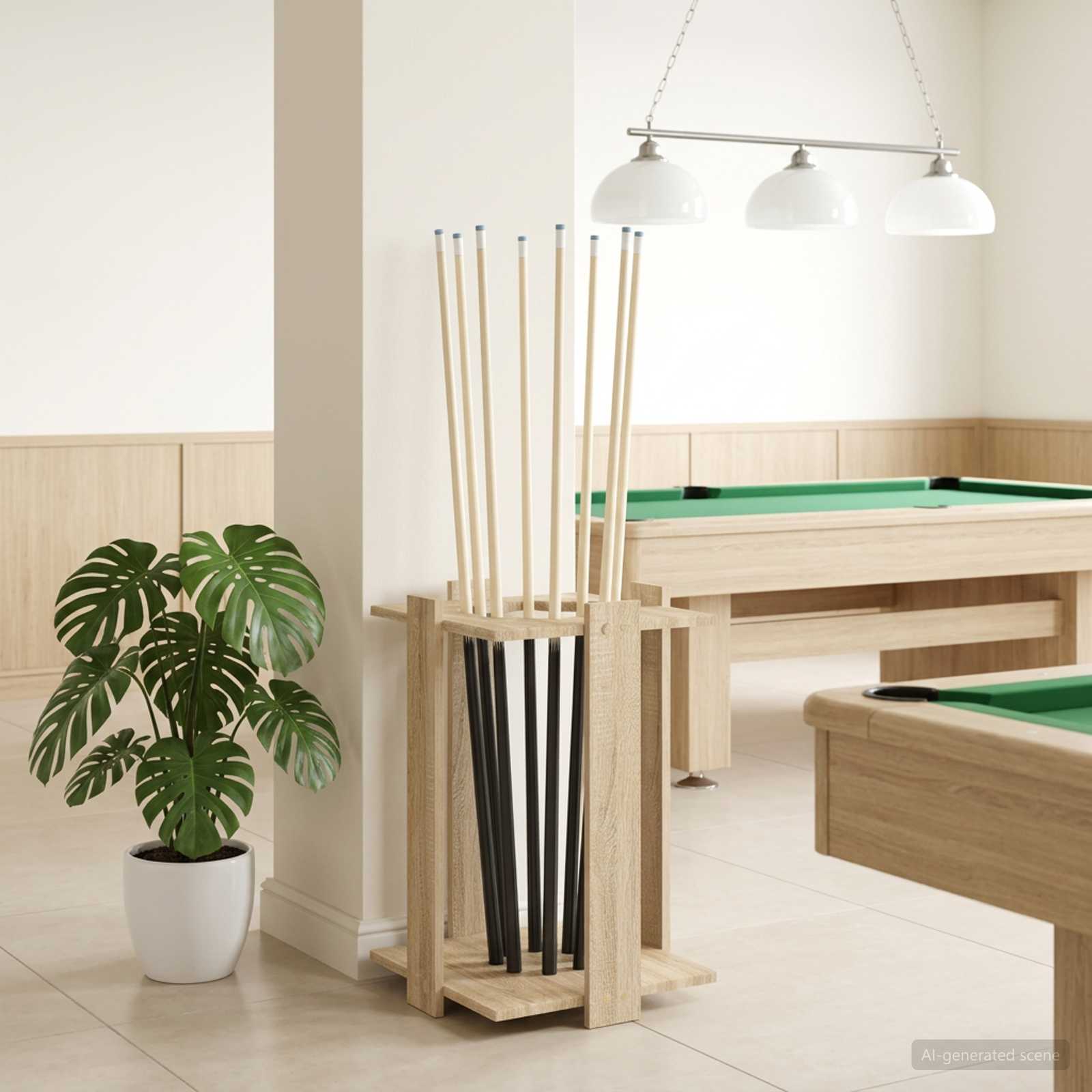 Biljartkeu standaard Bewerkt hout 42 x 43 x 60 cm Sonoma Eiken