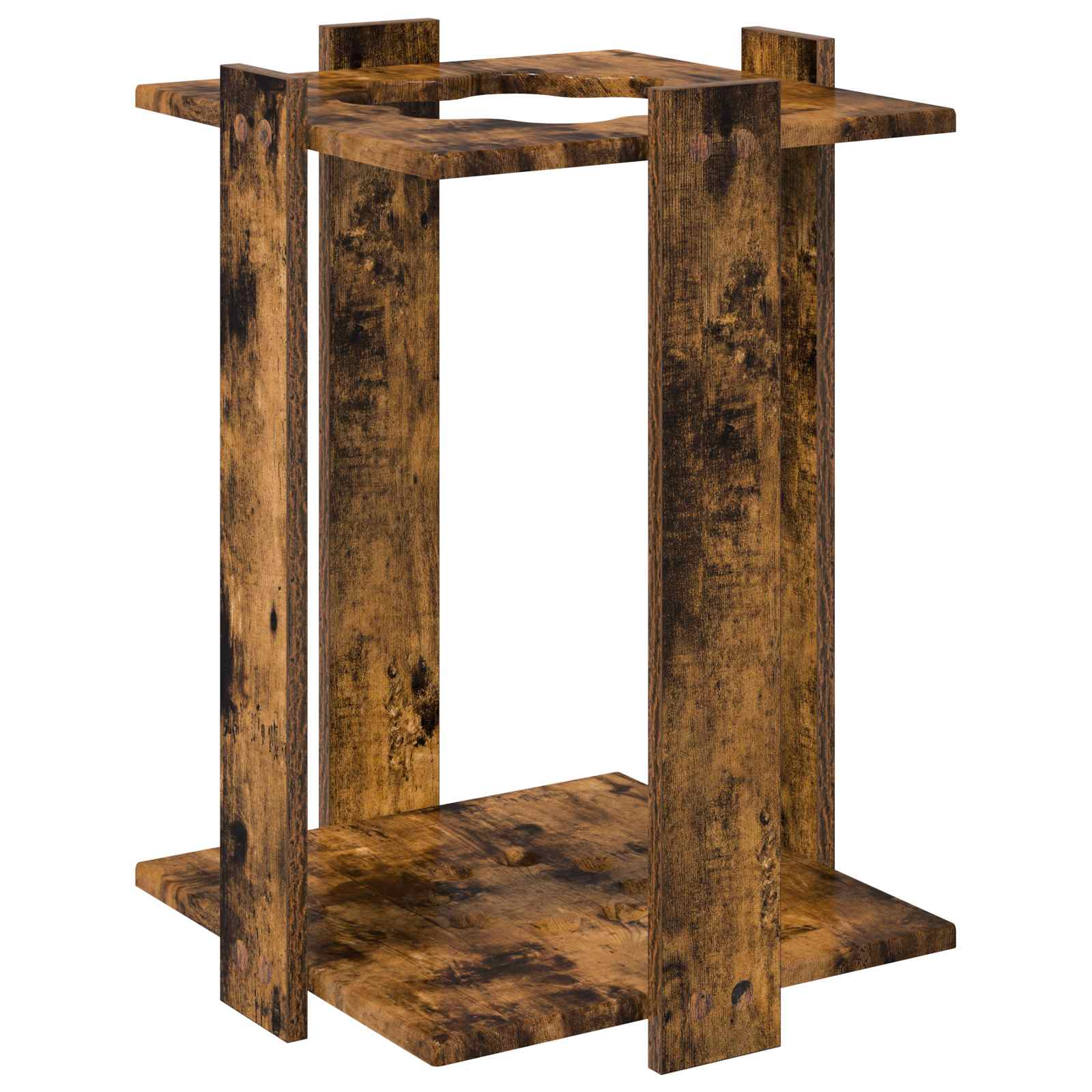 Biljartkeu standaard Bewerkt hout 42 x 43 x 60 cm Gerookt eiken
