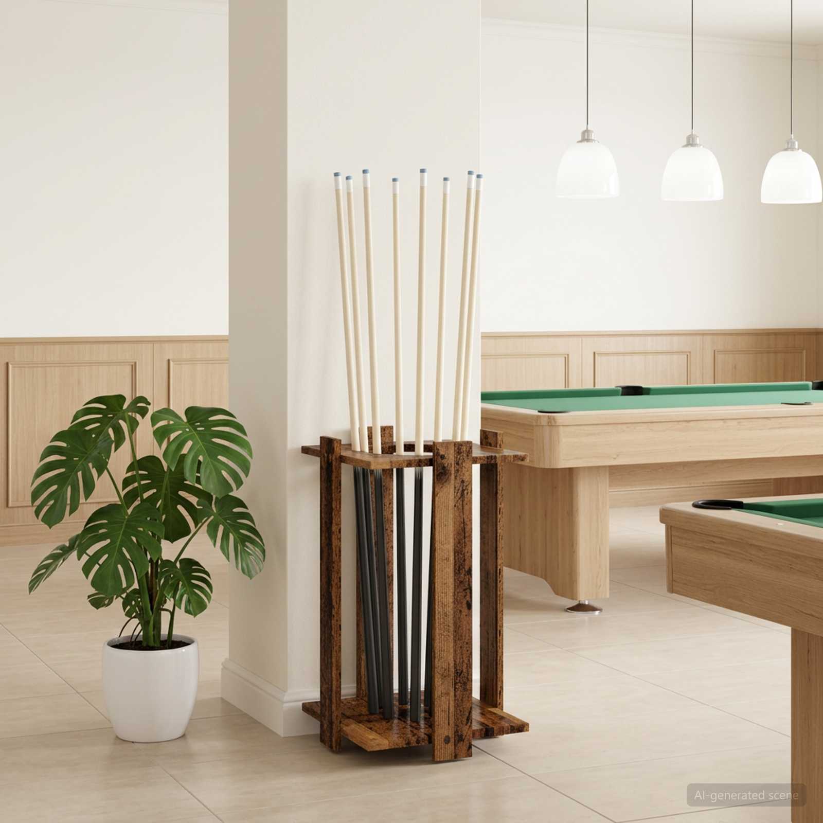 Biljartkeu standaard Bewerkt hout 42 x 43 x 60 cm Oud hout