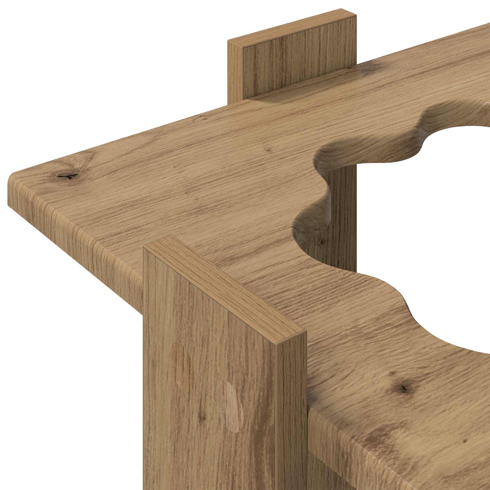 Biljartkeu standaard Bewerkt hout 42 x 43 x 60 cm