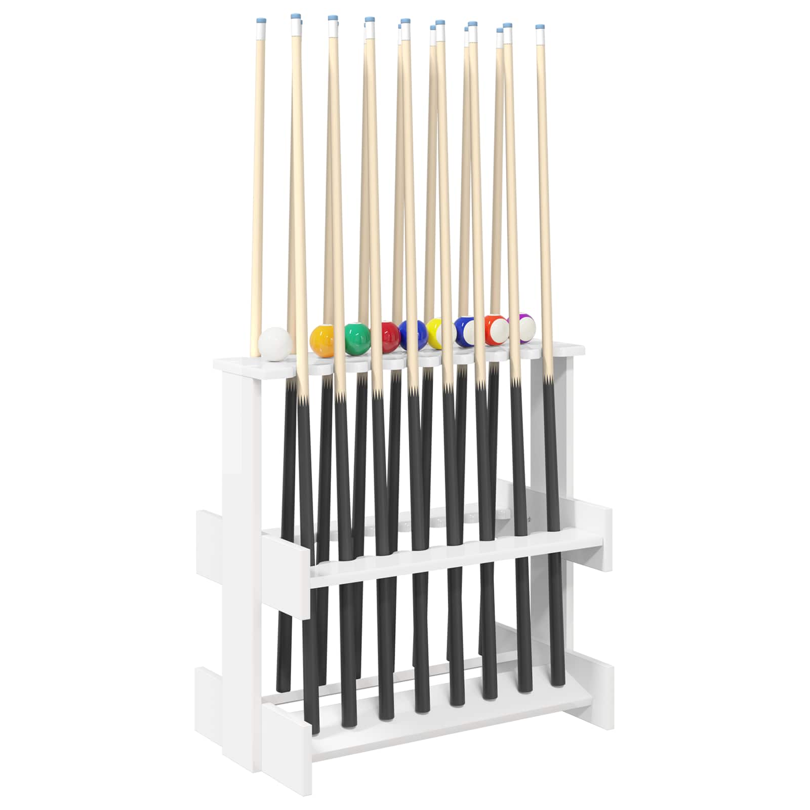 Biljartkeu standaard Bewerkt hout 60 x 35 x 60 cm Glanzend Wit