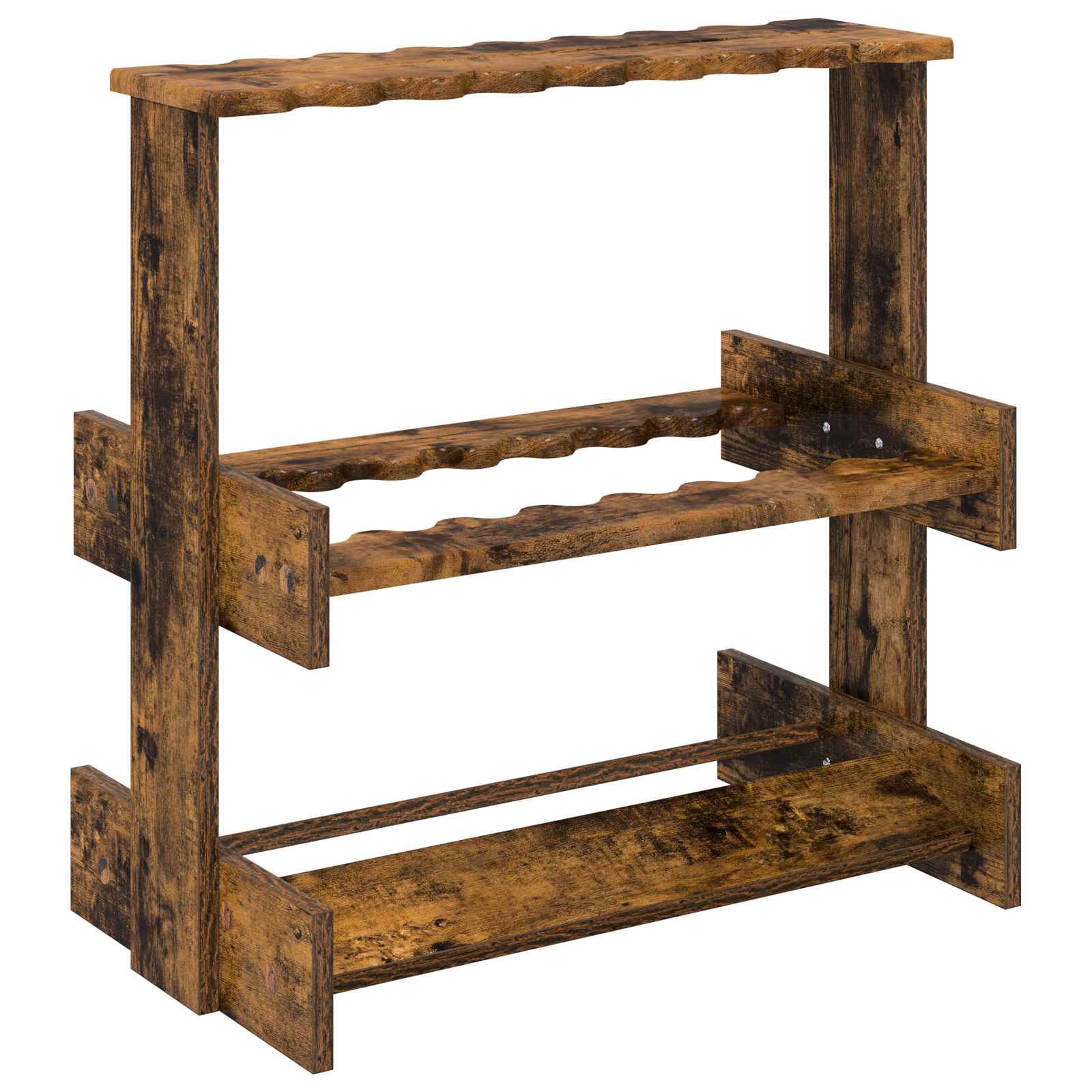 Biljartkeu standaard Bewerkt hout 60 x 35 x 60 cm Gerookt eiken