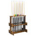 Biljartkeu standaard Bewerkt hout 60 x 35 x 60 cm Gerookt eiken