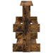Biljartkeu standaard Bewerkt hout 60 x 35 x 60 cm Gerookt eiken