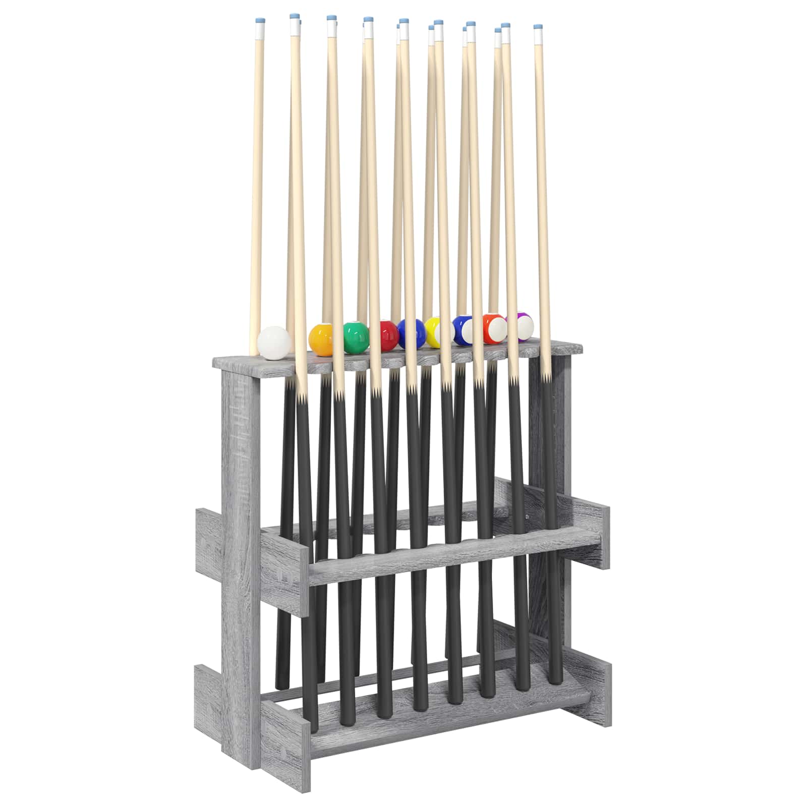 Biljartkeu standaard Bewerkt hout 60 x 35 x 60 cm Grijs Sonoma