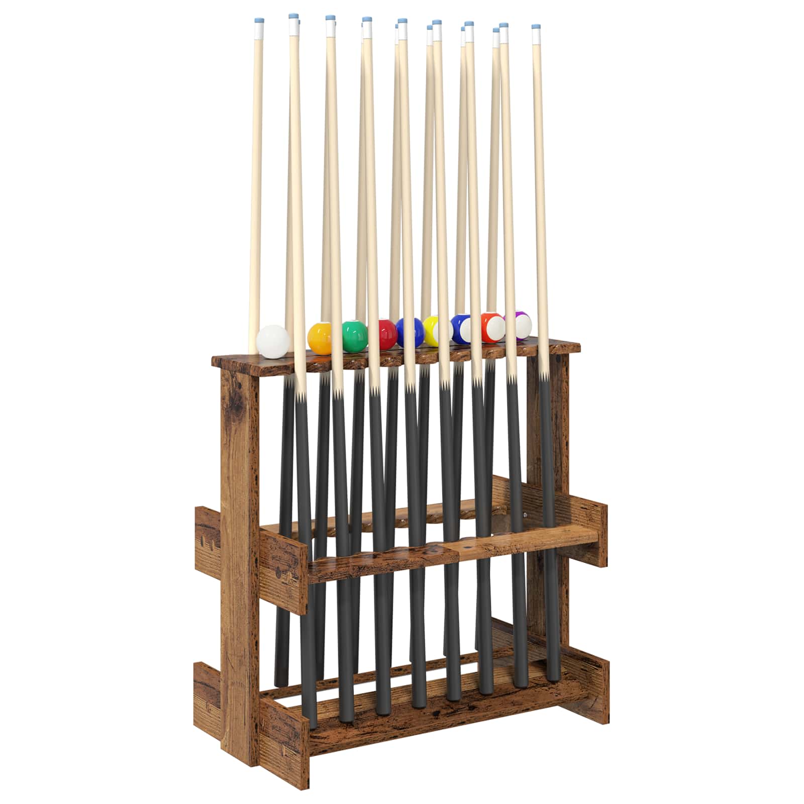 Biljartkeu standaard Bewerkt hout 60 x 35 x 60 cm Oud hout