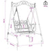 Schommelbank Staal 113 x 121,5 x 168 cm Antiek wit
