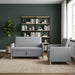 Bankenset met opbergruimte 2 st Lichtgrijs Polyester