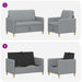 Bankenset met opbergruimte 2 st Lichtgrijs Polyester