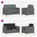 Bankenset met opbergruimte 2 st Donkergrijs Polyester