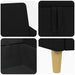 Bankenset met opbergruimte 2 st Zwart Polyester