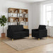 Bankenset met opbergruimte 2 st Zwart Polyester