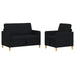 Bankenset met opbergruimte 2 st Zwart Polyester