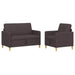 Bankenset met opbergruimte 2 st Donkerbruin Polyester