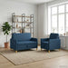 Bankenset met opbergruimte 2 st Blauw Polyester