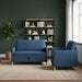Bankenset met opbergruimte 2 st Blauw Polyester